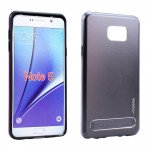 Wholesale Samsung Galaxy Note 5 Aluminum Armor Hybrid Case (Black)